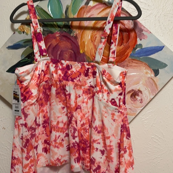 🏊♂️ NET Swim Top in bright multicolor tie-dye. - Picture 5 of 6